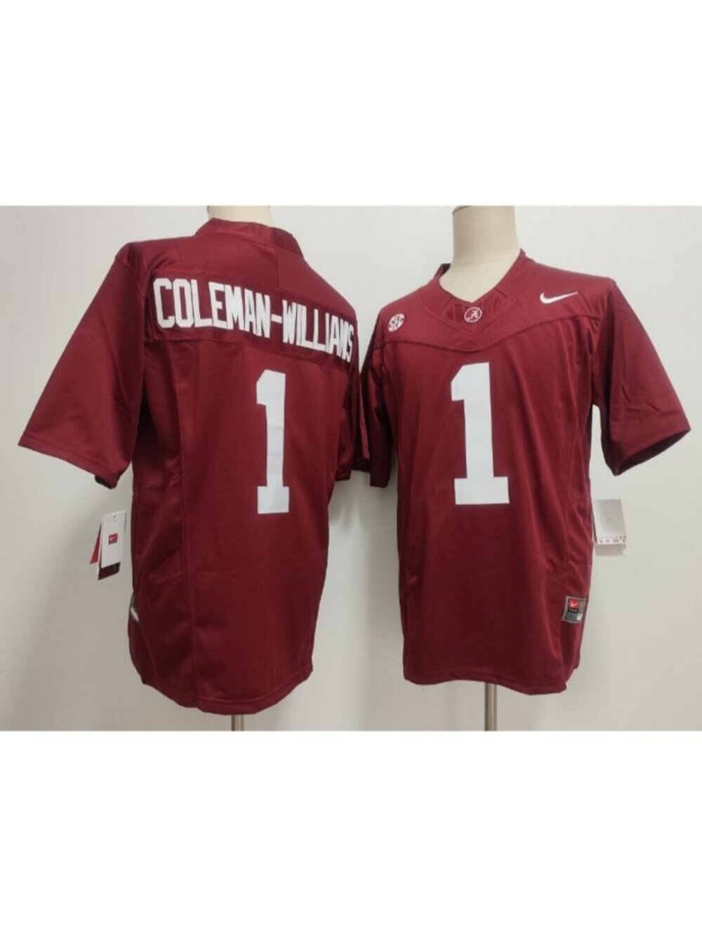 Ryan Coleman-Williams Crimson Jersey Red Stitched Vapor